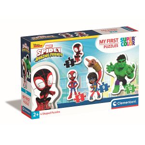 Clementoni Spidey és barátai 4 az 1-ben puzzle, Pókemberrel, Hulkkal és más karakterekkel, 2+ éves kortól ajánlott - Clementoni Puzzle