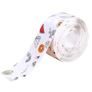 White mold-proof sealing tape with fruit pattern, 320 cm long, waterproof, mildew-proof, oil-proof, strong adhesion, protects against mold - Sealing tape