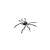 Black hairy spider Halloween decoration with dimensions