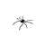 Black hairy spider Halloween decoration with red eyes