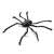 Black hairy spider Halloween decoration with dimensions