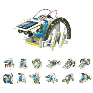 Napelemes Robot Építőkészlet - 14 Modell, 14 különböző modellű napelemes robot építőkészlet - Tudományos és felfedező játék