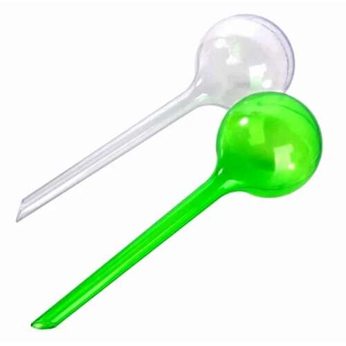 2 db öntözőgolyó készlet, átlátszó és zöld műanyagból