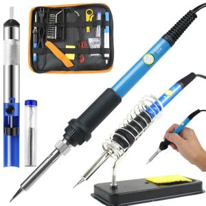 60W Soldering Iron Kit with Solder Sucker 200-450°C