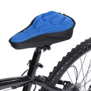 Blue breathable bicycle seat cover, comfortable and ergonomic, for long rides - Bicycle saddle