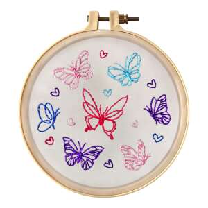 Wow Box embroidery hoop kit with butterflies design - Art & Craft