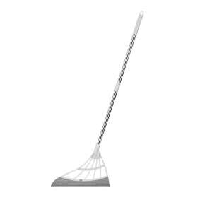 Gray floor sweeper with long handle, adjustable up to 72 cm - Partvis & Broomstick