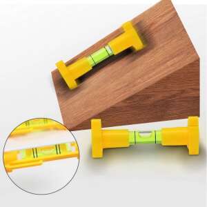 Zsebvízmérték, sárga, felületek és zsinórok méréséhez, kicsi, praktikus, könnyen használható - Vízmérték