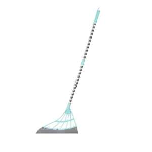 Green floor sweeper with long handle, easy to use for cleaning floors and windows - Partvis & Broomstick