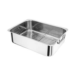 Judge Specialty Bratenform mit Rost, Edelstahl, 36x26x10 cm, Silber - Judge