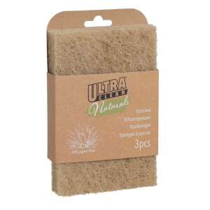 Drhadlové špongie Excellent Houseware Ultra Clean Naturals, 3 kusy, vyrobené zo 40% agáve, ideálne na čistenie riadu a hrncov - Umývanie riadu
