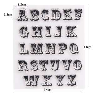 Alphabet silicone stamp for cake decorating, 26 letters - Pastry decorating tool