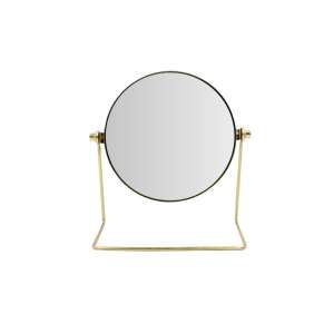 Koopman gold makeup mirror, front view - Cosmetic Mirror and Nail set