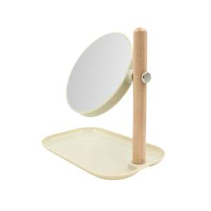 Kosmetikspiegel, Badezimmerlösung, 15,5 x 22 cm, Farbe Beige