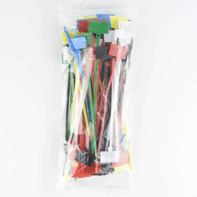 Cable Ties with Color Labels (100 pcs)