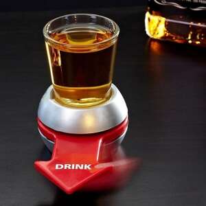 Pörgetős ivós játék nyíllal és shot pohárral, tökéletes bulikhoz - Felnőtt társasjáték