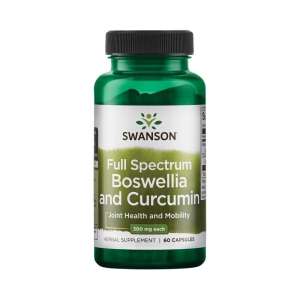 Swanson Full Spectrum Boswellia and Curcumin, 60 capsules, joint health and mobility supplement - Dietary supplement