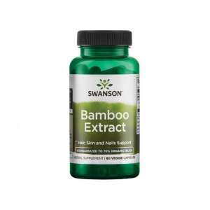 Swanson Bamboo Extract, 60 Veggie Capsules, Hair, Skin and Nails Support, Standardized to 70% Organic Silica - Dietary supplement