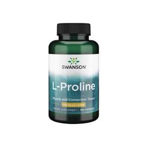 Swanson L-Proline 500 mg 100 capsules, dietary supplement for muscle and connective tissue - Dietary supplement