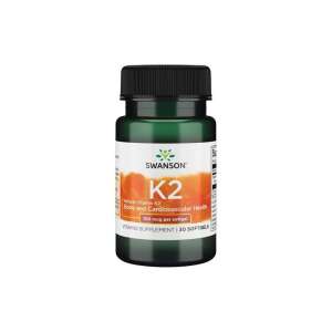 Swanson K2 Vitamin 100mcg, 30 Softgels, Natural Vitamin K2 for Bone and Cardiovascular Health - Dietary supplement