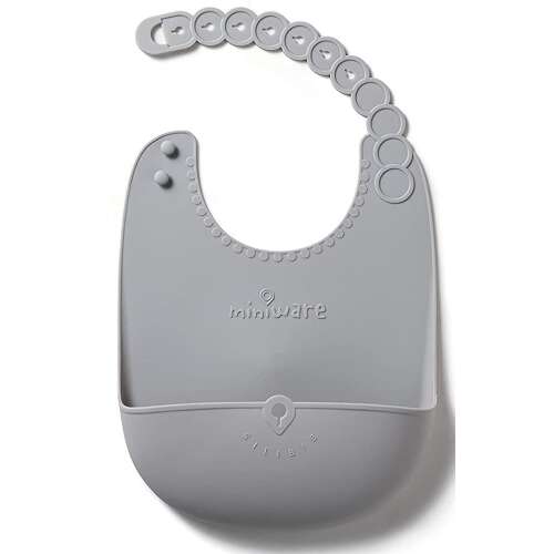 Baba vállpántos miniware roll & lock, 100% élelmiszeripari szilikon, szürke 107246719