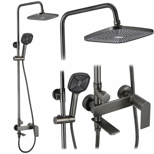 REA STORM Titanium Zuhanyszett - Esőztetővel és Kézi Zuhannyal 179701798 - Zuhanyszett