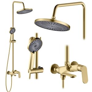 REA Marco Brush Gold Shower Set 146384592 - Shower set