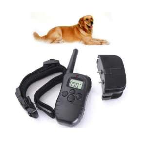 First Paw Remote Dog Training Collar with Vibrations and Electric Shock, 300m Range, LCD Display - Pet Training Equipment