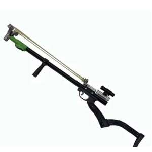 XPRESS SALES® Professional slingshot with trigger and laser, black, with green handle - Slingshot