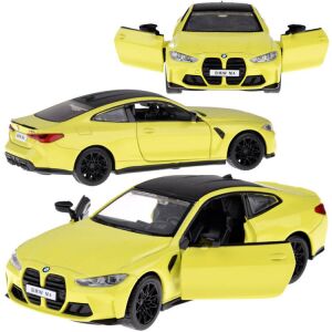 Gelber BMW M4 1:32 Maßstab Diecast-Modellfahrzeug mit öffnenden Türen, Sound- und Lichteffekten - Modell, Mock-up