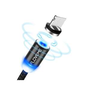 iPhone Mágneses Lightning Kábel - 1m, Világító 102543137 - Lightning kábel