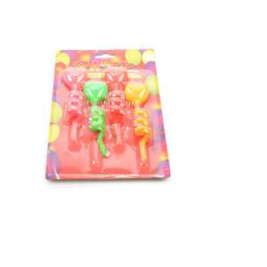 Set of 4 heart shaped birthday candles, red, green, and yellow, 9.5 cm - Birthday Candle & Cake Topper