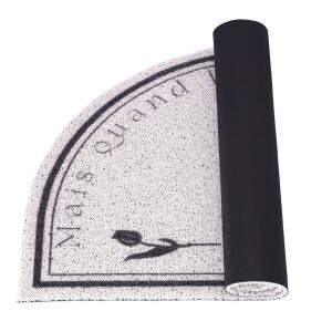 Félkör Doormat - Entrance Mat - Non-slip - 50x80 cm, rolled up to show non-slip backing - Doormat