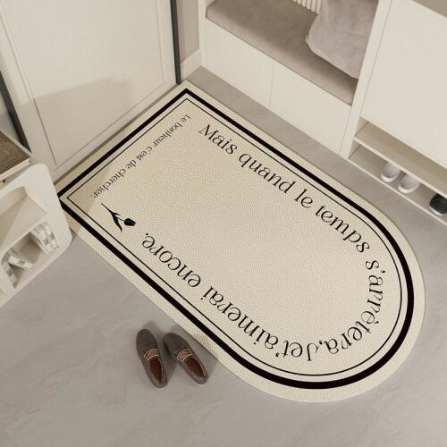 Íves Bejárati Koberec s francúzskym nápisom vo vstupnom prostredí