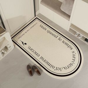 Íves Bejárati Szőnyeg with French inscription in entryway setting - Doormat