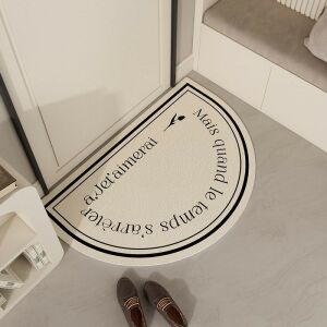 Half-circle indoor doormat with non-slip backing near entrance - Doormat