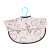 Back view of the beige baby bib with a cute cartoon design, featuring a pocket to catch food, perfect for messy eaters.