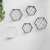 Set de 5 rafturi geometrice de perete, formă hexagonală, cu rafturi din lemn, design modern, pentru decorarea casei, depozitare și organizare
