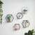 Set de 5 rafturi geometrice de perete, formă hexagonală, cu rafturi din lemn, design modern, pentru decorarea casei, depozitare și organizare