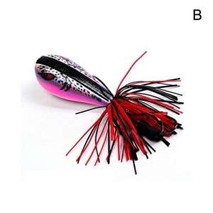 Purple frog wobbler fishing lure with black and red accents - Wobbler