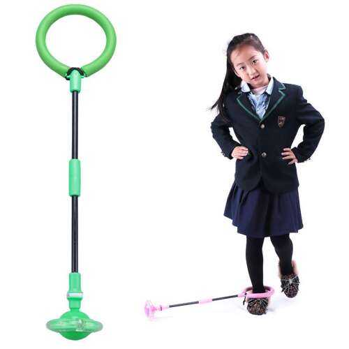 Green LED light up skipping rope for kids, fun outdoor activity
