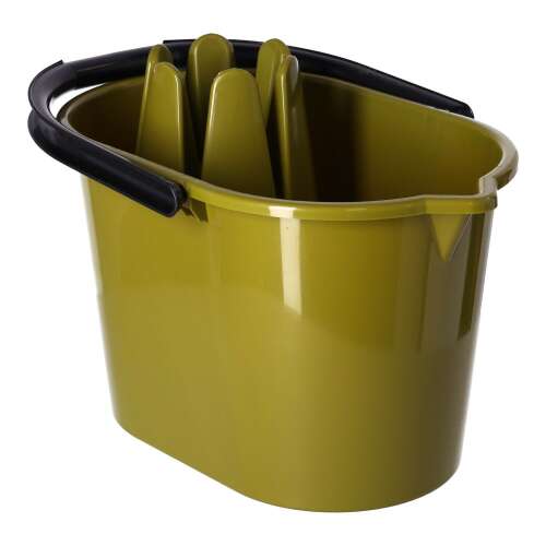 Tartós zöld felmosó vödör kicsavaróval padlótisztításhoz