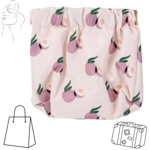 Női Sminktáska - Őszibarack Minta - 13x5x12 cm 119610077 - Kozmetikai táska