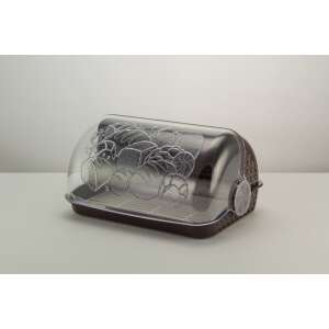 Plastic bread box, bread keeper, size 33x25x17 cm, Polish product, brown - Bread Bin