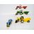 Toy Tractor with Front Loader and Trailer, multiple colors