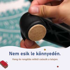 Black silicone furniture leg protectors with felt pads, 4 pack - Furniture