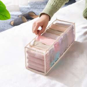 7-Compartment Underwear Organizer - White 107250468 - Closet organizer