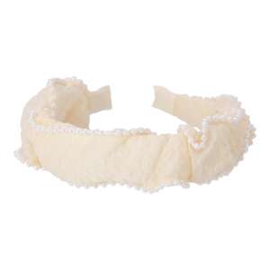 Wide Hairband with Small Pearls - White 107250485 - Hair Clip, Headband
