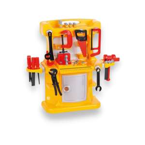 Pilsan Workshop for Kids Toy Tool Set, yellow workbench with tools for pretend play - Nonbrand DIY Craft Kit