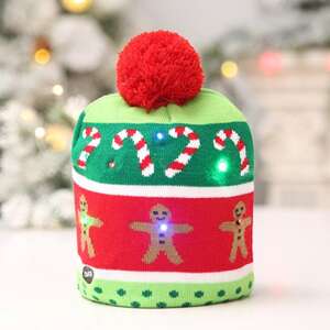 Mézeskalácsos karácsonyi sapka LED világítással - Baba & Gyerek divat